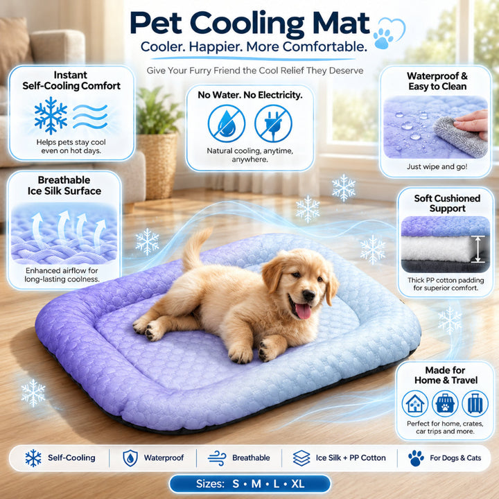 Pet Cooling Mat Self-Cooling Waterproof Breathable Design