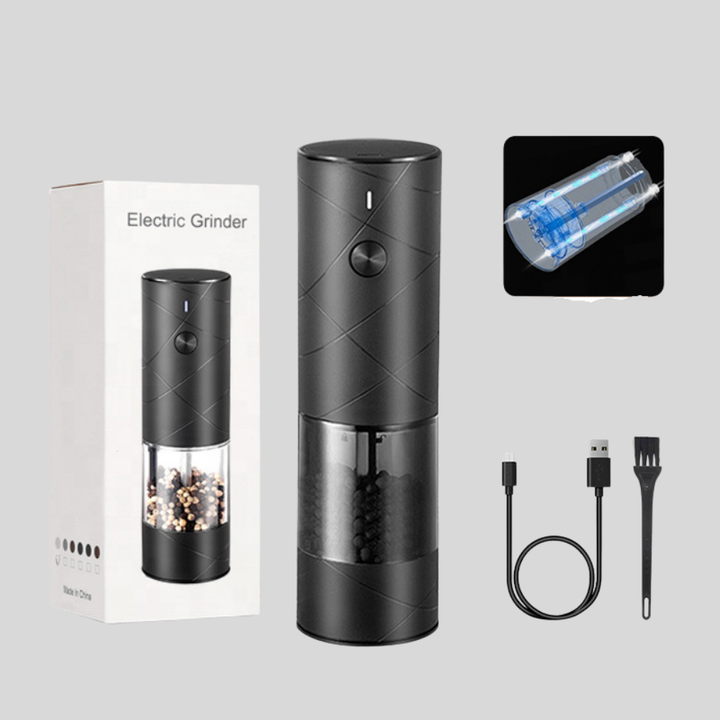 Salt Pepper Grinder Electric Rechargeable LED Light