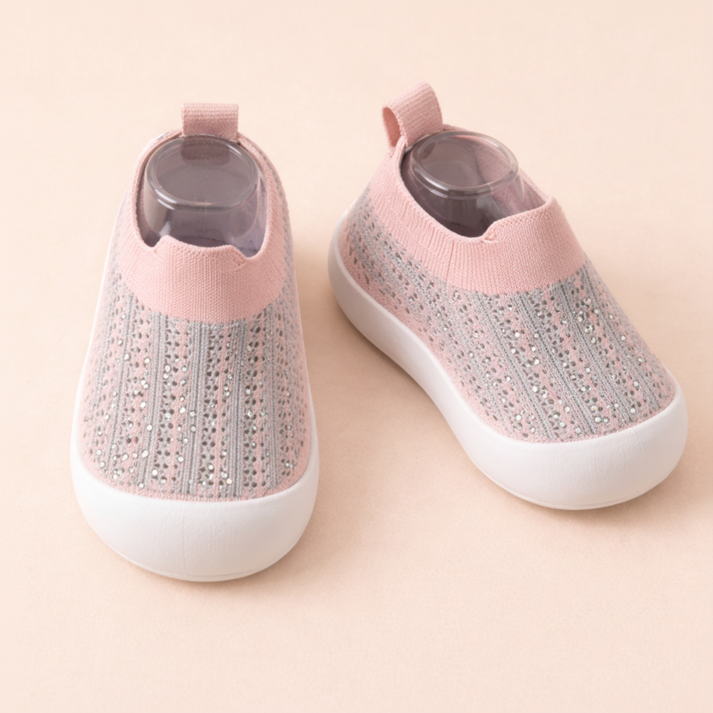 Kids Trainers Breathable Mesh Slip On Shoes Non Slip Lightweight