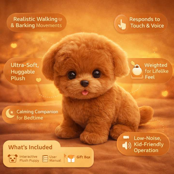 Plush Toy Interactive Puppy Realistic Moving Soft Dog