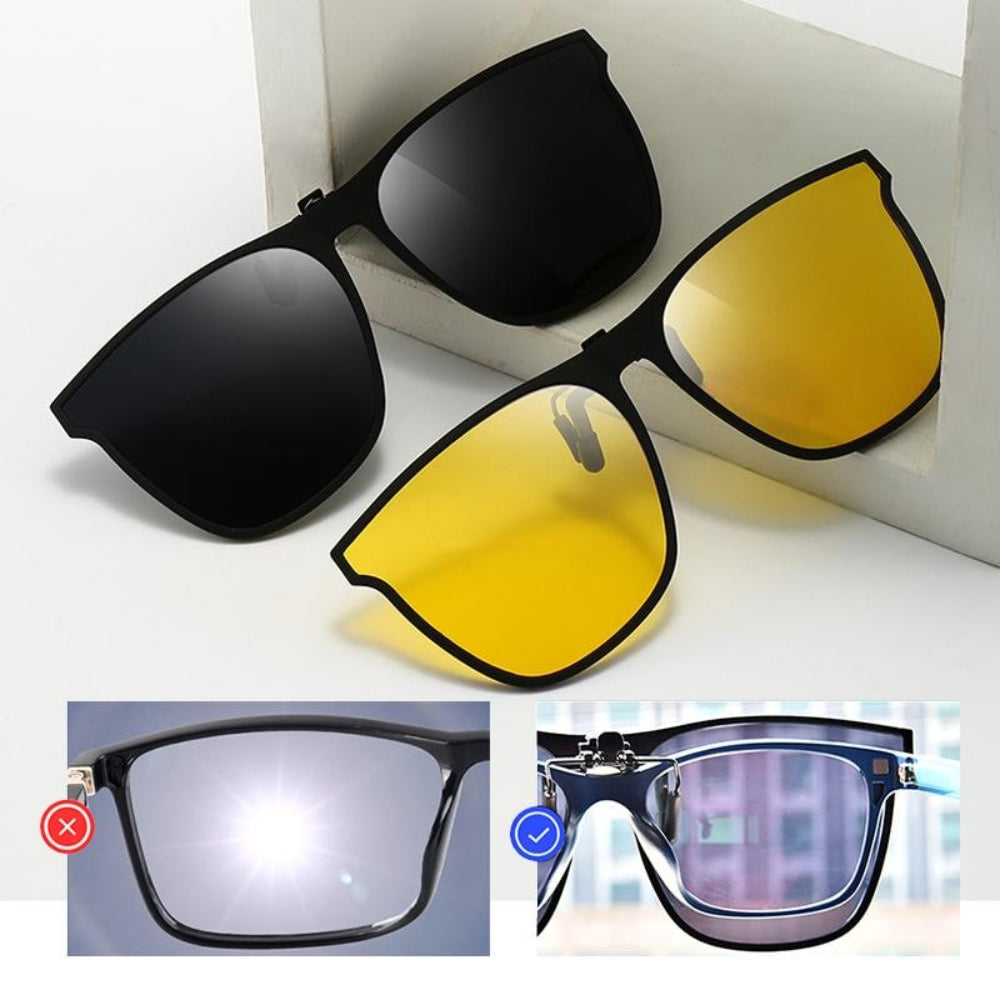Polarized Sunglasses UV Protection Clip-On Foldable Trim
