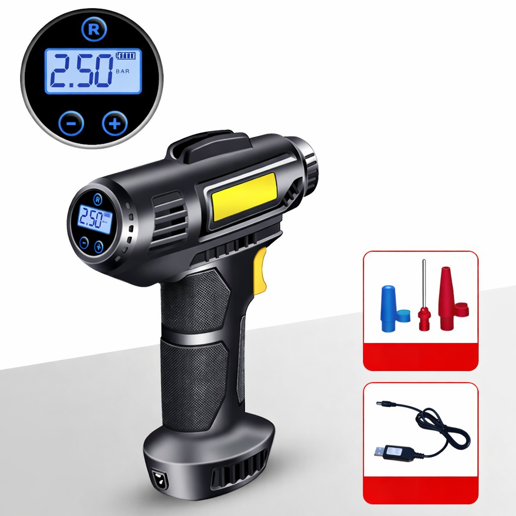 Portable Air Compressor Tire Inflator Cordless Auto-Stop Pump