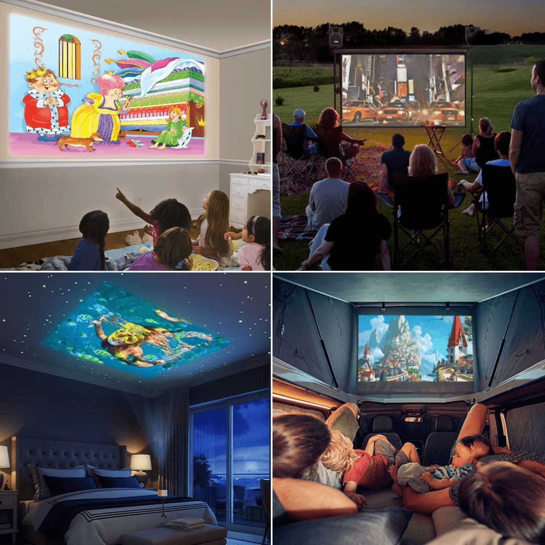 Portable Projector Mini WIFI 6 1080p Projector HDMI