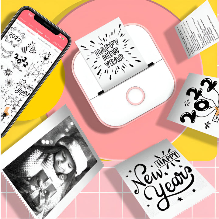 Portable Thermal Printer Bluetooth Pocket Photo Label Device