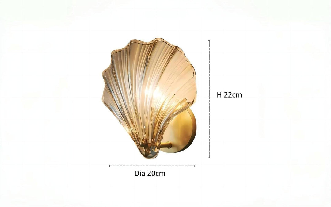 Marina Shell Glass Wall Light | Modern Art Deco Elegance