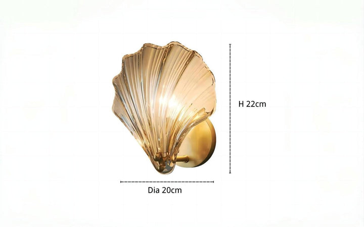 Marina Shell Glass Wall Light | Modern Art Deco Elegance