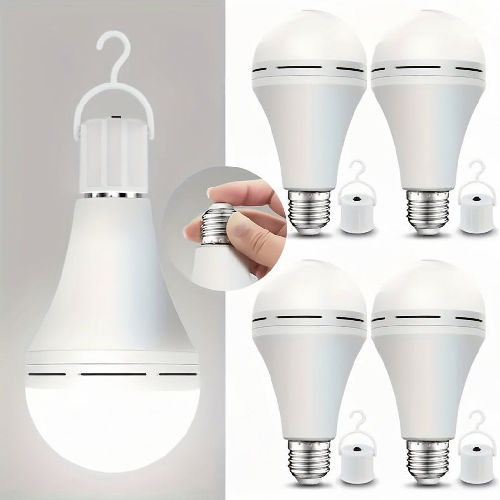 LED Light Bulb Rechargeable Emergency White Power Lighting