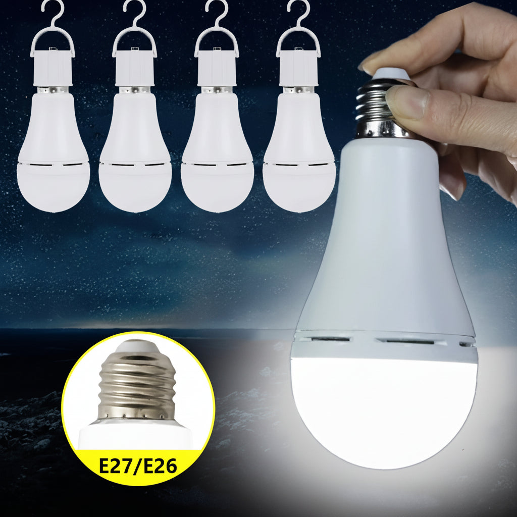 LED Light Bulb Rechargeable Emergency White Power Lighting