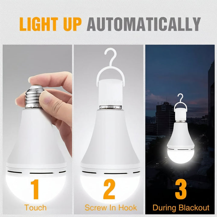LED Light Bulb Rechargeable Emergency White Power Lighting