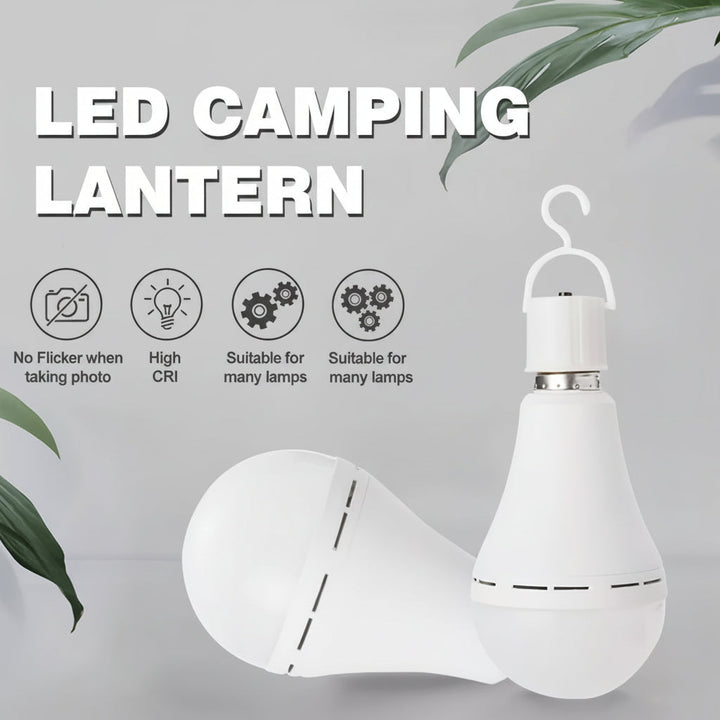 LED Light Bulb Rechargeable Emergency White Power Lighting