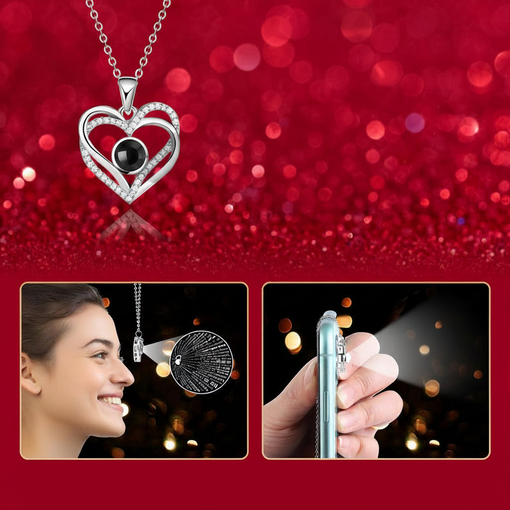 Rose Gift Box Preserved Eternal Flower LED Light Love Necklace