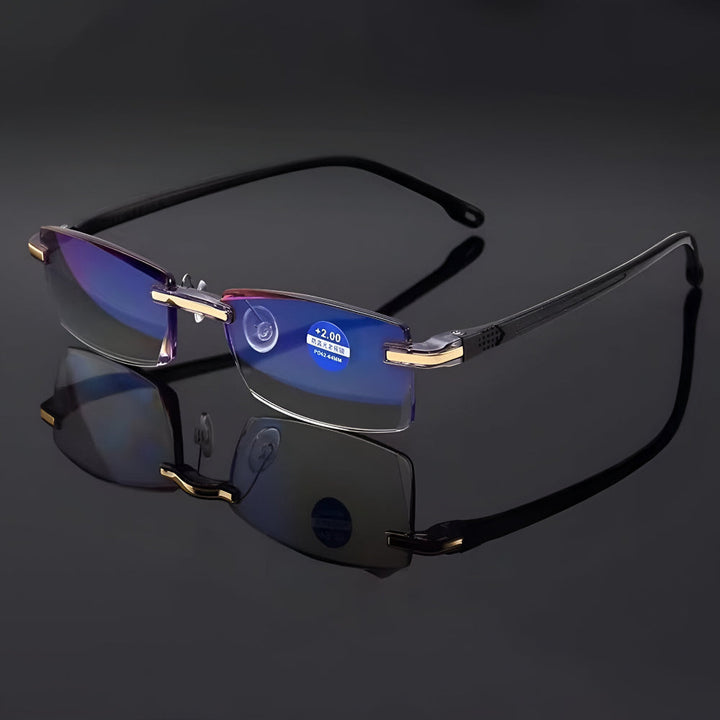 Reading Glasses Progressive Photochromic Titanium Frame Eyewear