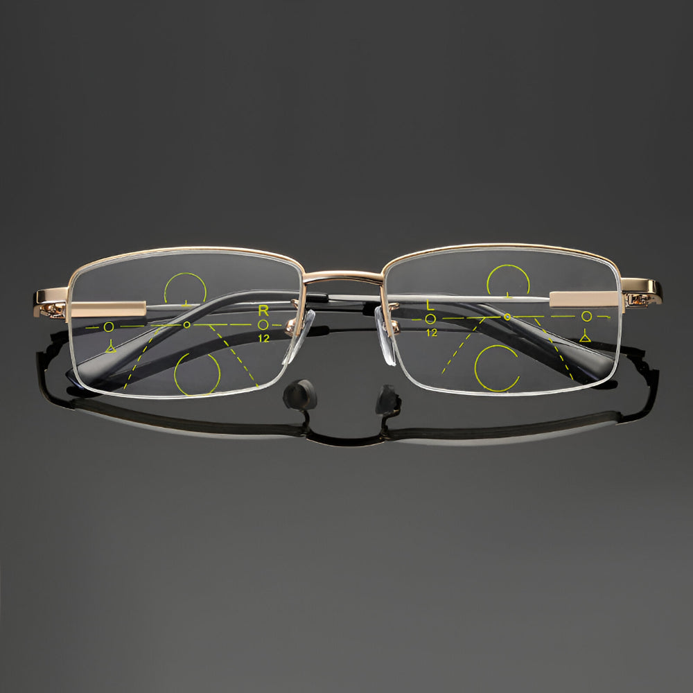 Reading Glasses Progressive Photochromic Titanium Frame Eyewear