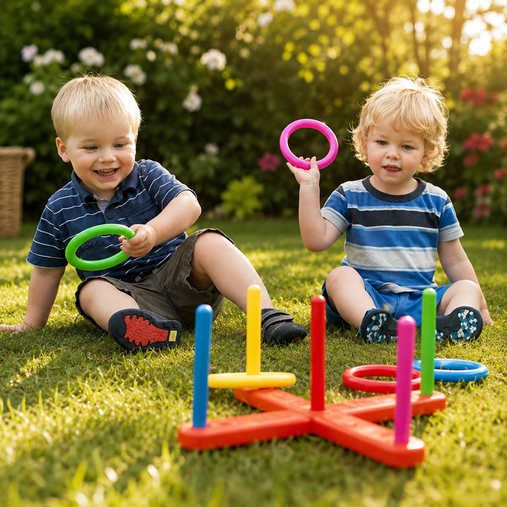 Ring Toss Outdoor Game Portable Family Party Set