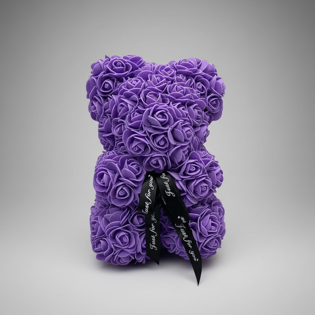 Rose Bear Mothers Day Gift Artificial Flower Teddy Decoration