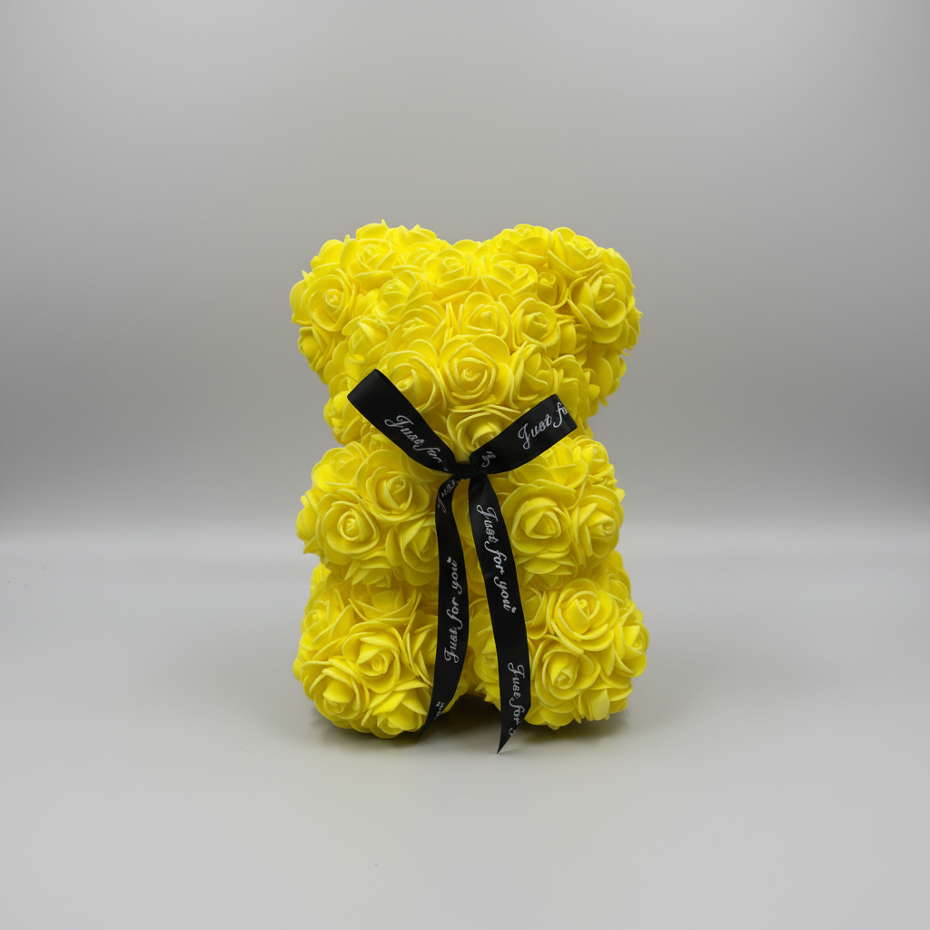 Rose Bear Mothers Day Gift Artificial Flower Teddy Decoration