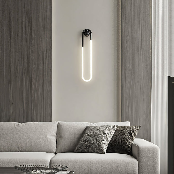 Modern LED Wall Light | Brass &amp; Black Minimalist Wall Lamp