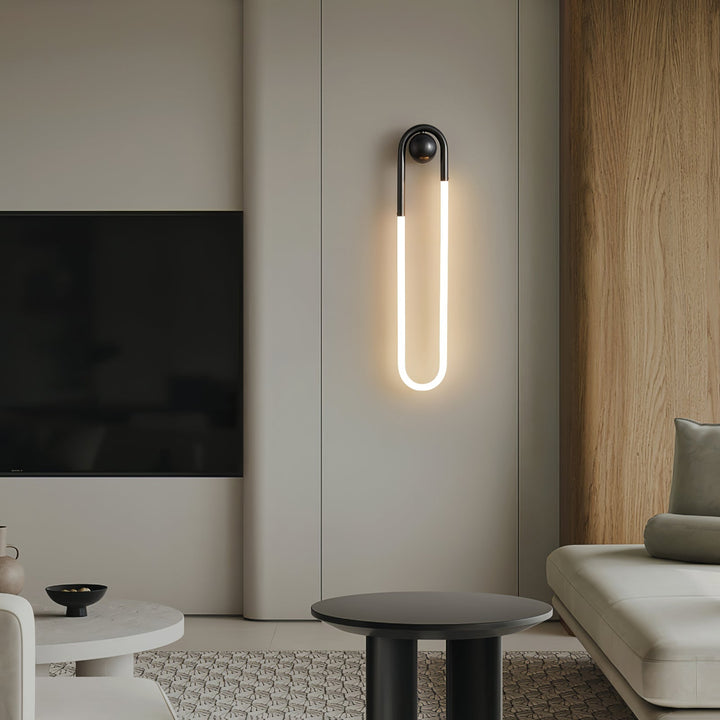 Modern LED Wall Light | Brass &amp; Black Minimalist Wall Lamp