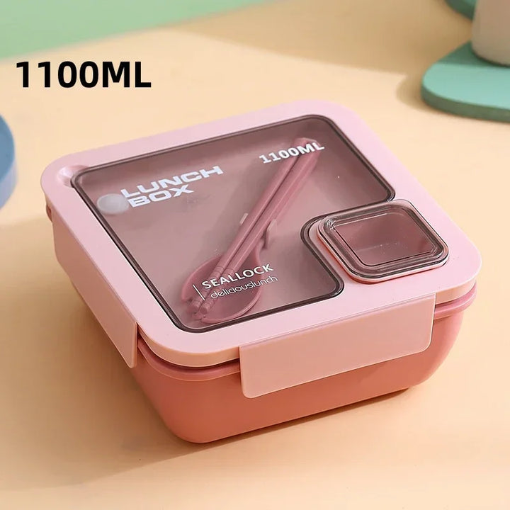 BentoGo Lunch Box | Portable Leak-Proof Bento with Cutlery – Microwave &amp; Dishwasher Safe