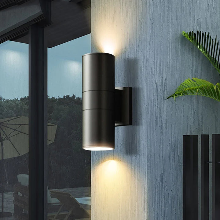 Modern Outdoor Wall Light | Up &amp; Down Waterproof LED Sconce