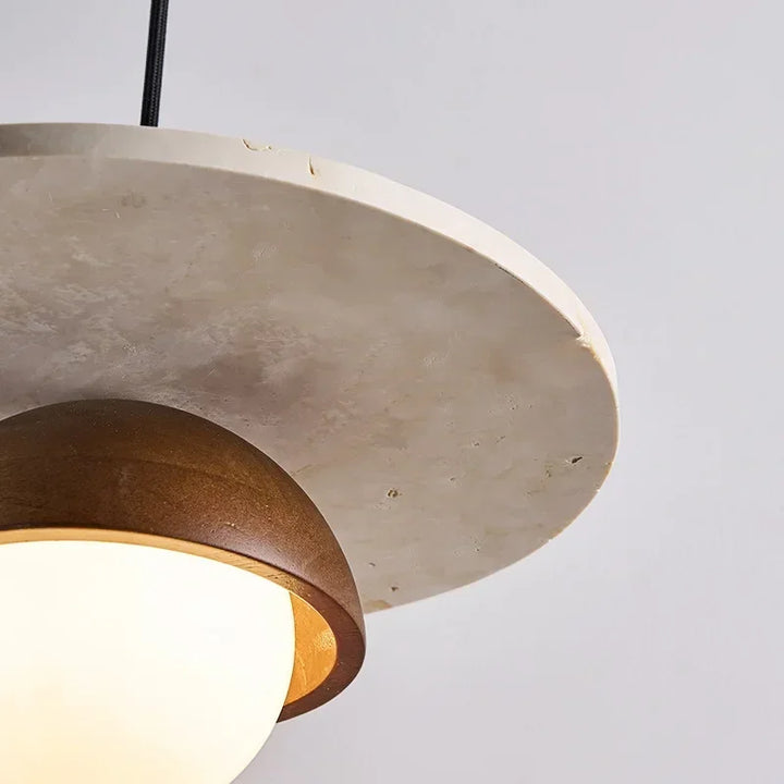 Denmark Pendant Light | Walnut &amp; Stone LED Chandelier