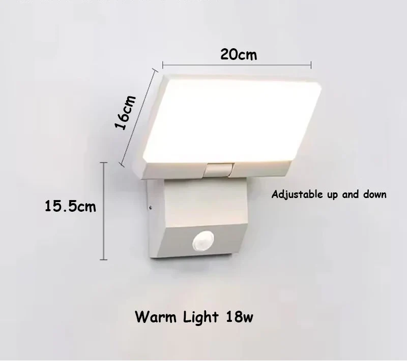 LumiFold Outdoor Wall Light | IP65 Waterproof &amp; Motion Sensor Option