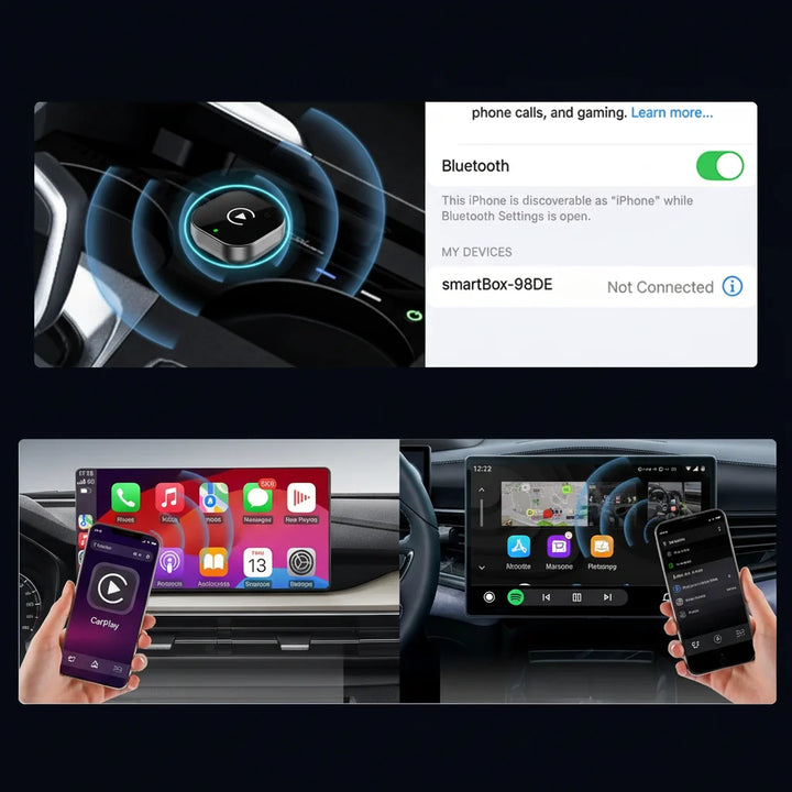 Wireless CarPlay Adapter Android Auto USB Plug Play Dongle