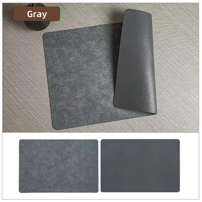 DuoMat | Double-Sided Faux Leather Placemats | Heat Resistant &amp; Waterproof