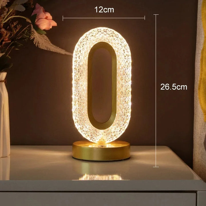Stellora | 3D Crystal LED Night Light | Rechargeable Touch Dimming Lamp