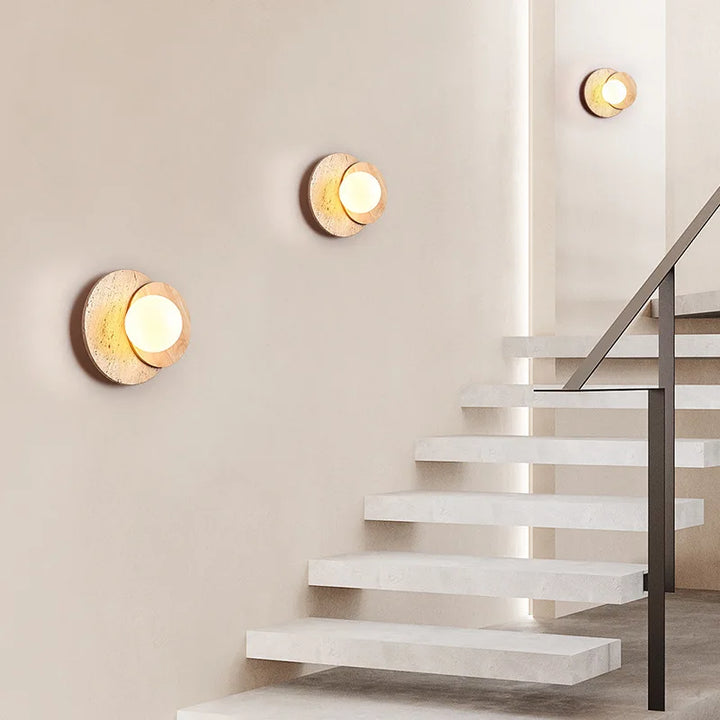 Wabi-Sabi Stone Wall Lamp | Modern Natural Texture Design