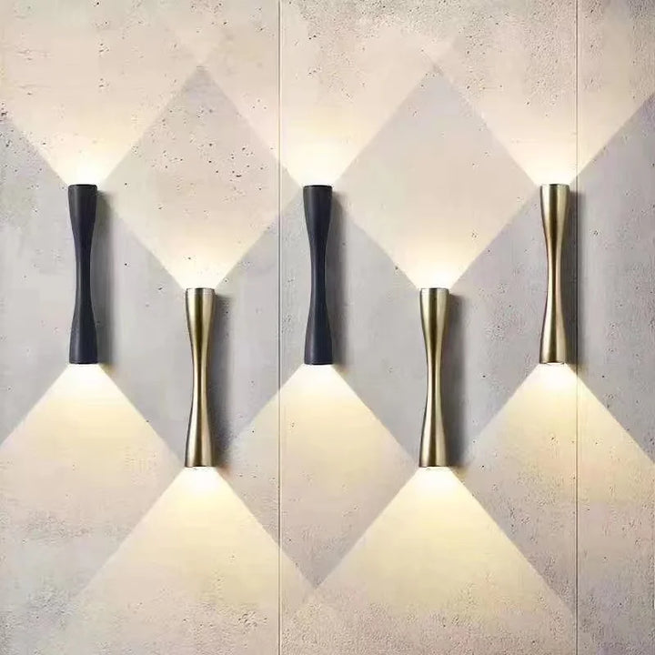 Modern Gold Wall Light | Nordic Up &amp; Down Waterproof Lamp