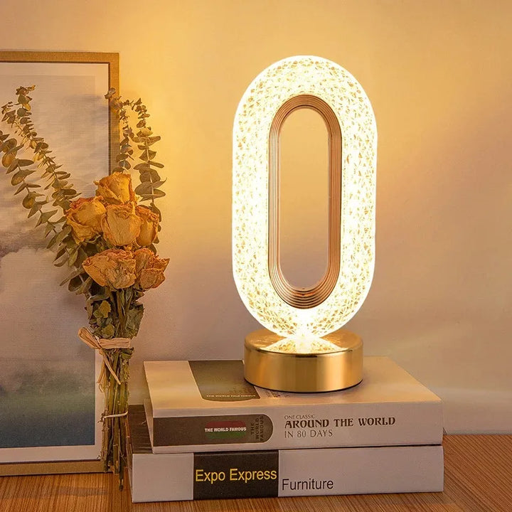 Stellora | 3D Crystal LED Night Light | Rechargeable Touch Dimming Lamp