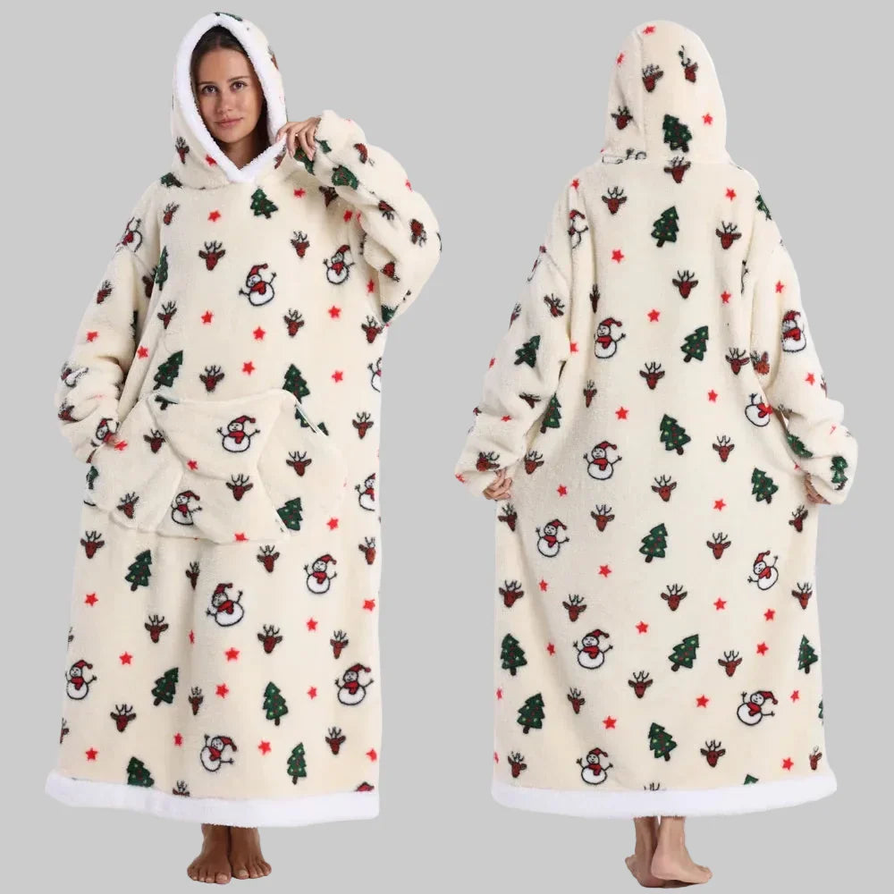 Blanket Hoodie Oversized Wearable Hooded Blanket Adult