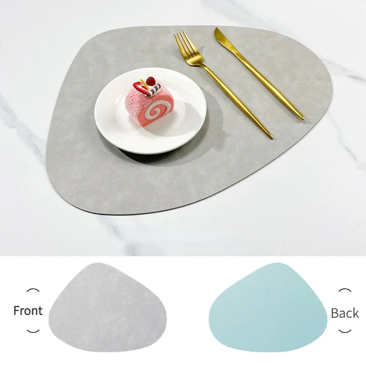 NordicDrop | Double-Sided Faux Leather Placemats | Non-Slip &amp; Heat Resistant