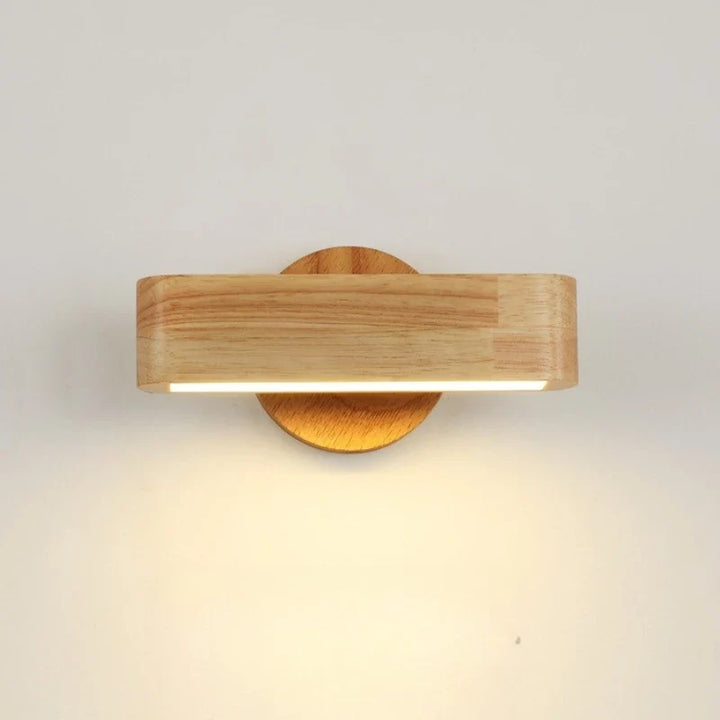 Rotating Wall Lamp | Japanese Solid Wood &amp; Aluminium Design