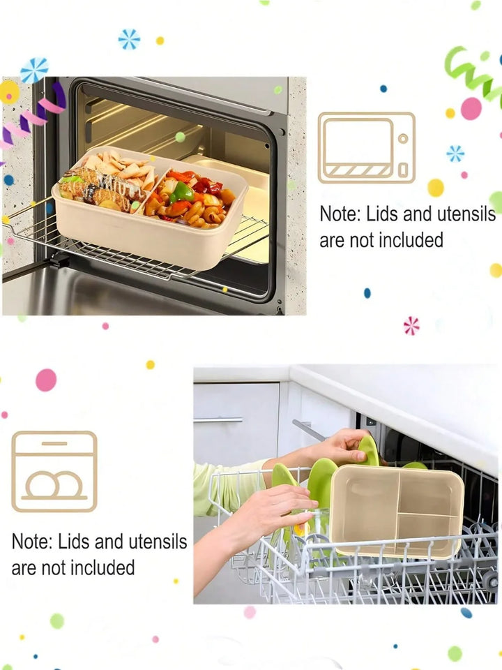 MealMate | Bento Lunch Box with Utensils | 4 Compartments &amp; Leak-Proof Design