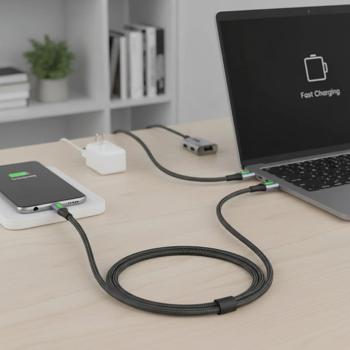 External Hard Drive Portable SSD Fast Charging USB C Cable 6A