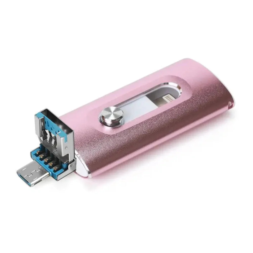 External Hard Drive Portable SSD 4 in 1 USB 3.0 OTG Flash Drive