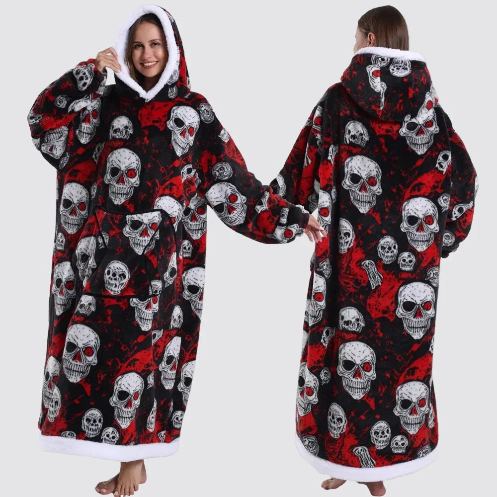 Blanket Hoodie Oversized Wearable Hooded Blanket Adult
