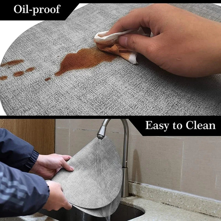 LinoMat | Oval Faux Leather Placemats | Heat Resistant &amp;amp; Non-Slip