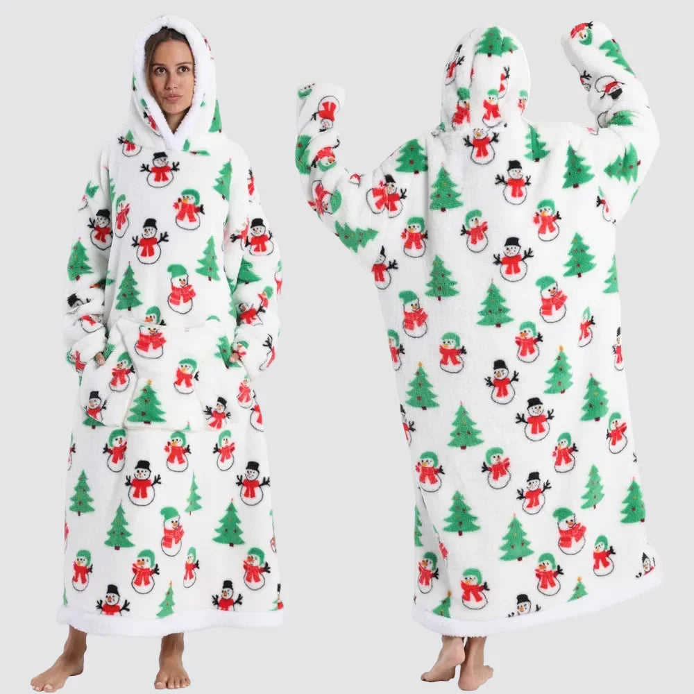 Blanket Hoodie Oversized Wearable Hooded Blanket Adult