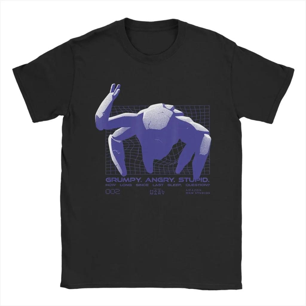 T Shirt Graphic Funny Space Design Project Rocky Casual Tee