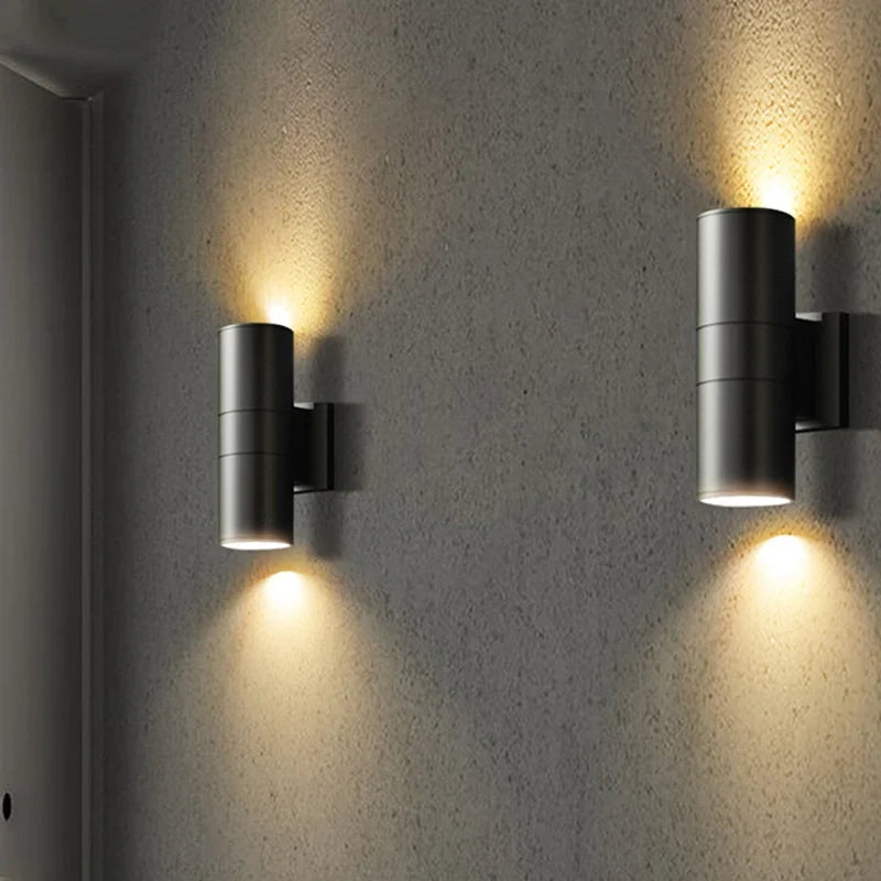 Modern Outdoor Wall Light | Up &amp; Down Waterproof LED Sconce