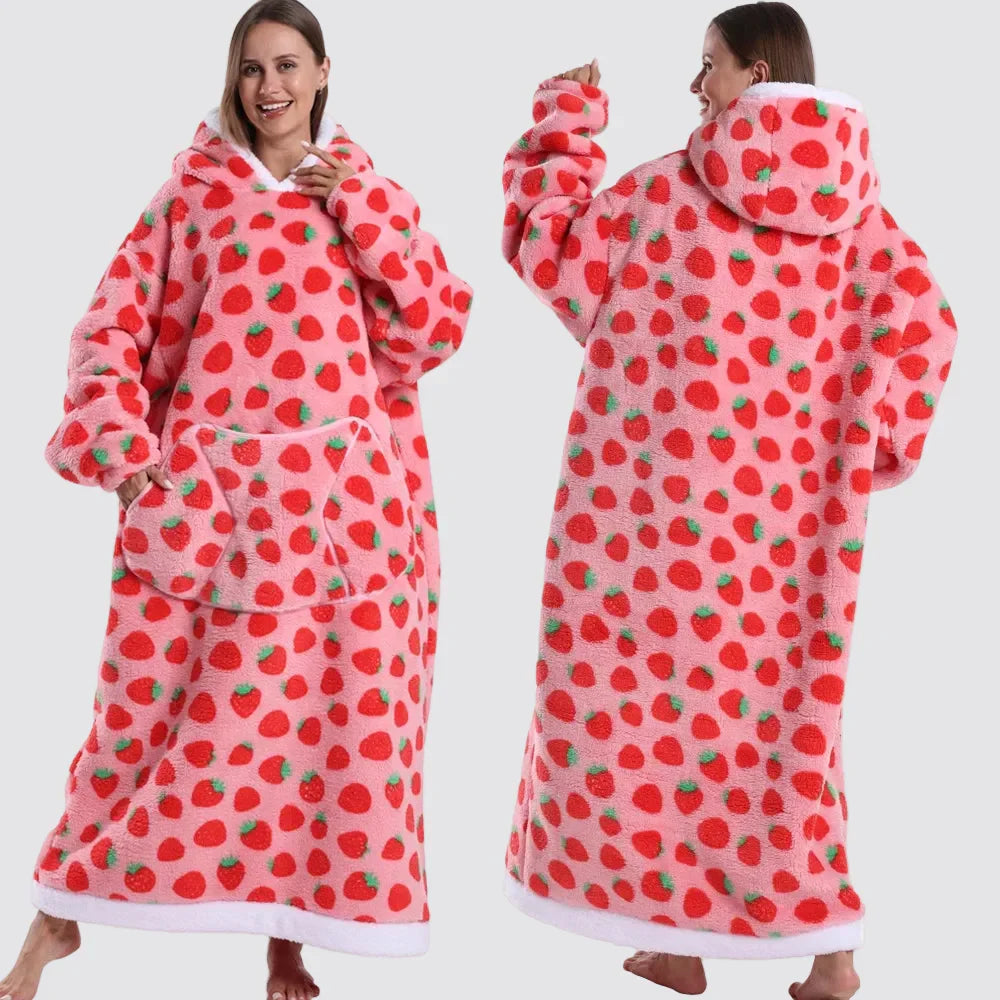 Blanket Hoodie Oversized Wearable Hooded Blanket Adult