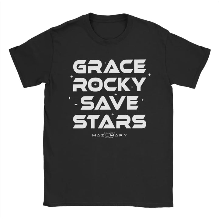 T Shirt Graphic Funny Space Design Project Rocky Casual Tee