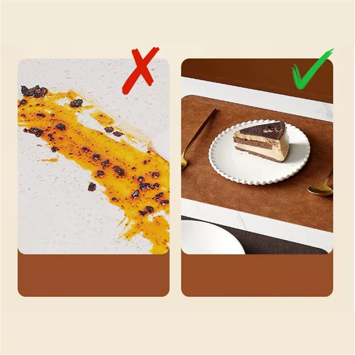 DuoMat | Double-Sided Faux Leather Placemats | Heat Resistant &amp; Waterproof