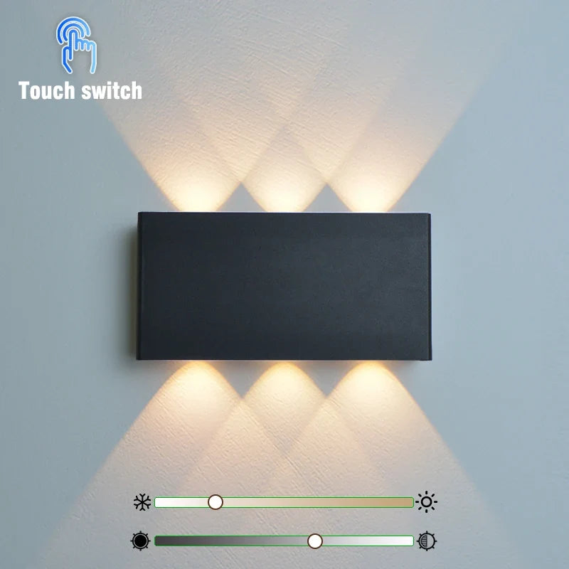 LumiBlock Rechargeable Wall Lamp | Minimalist Wood-Grain Design