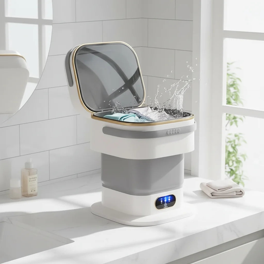 Washing Machine Portable Mini Foldable Compact Laundry Washer