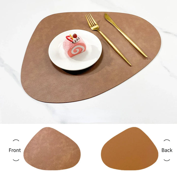 NordicDrop | Double-Sided Faux Leather Placemats | Non-Slip &amp; Heat Resistant