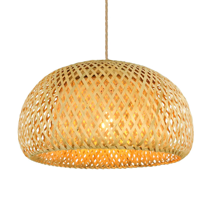 Natural Bamboo Pendant Lamp | Handwoven Rattan Light Fixture